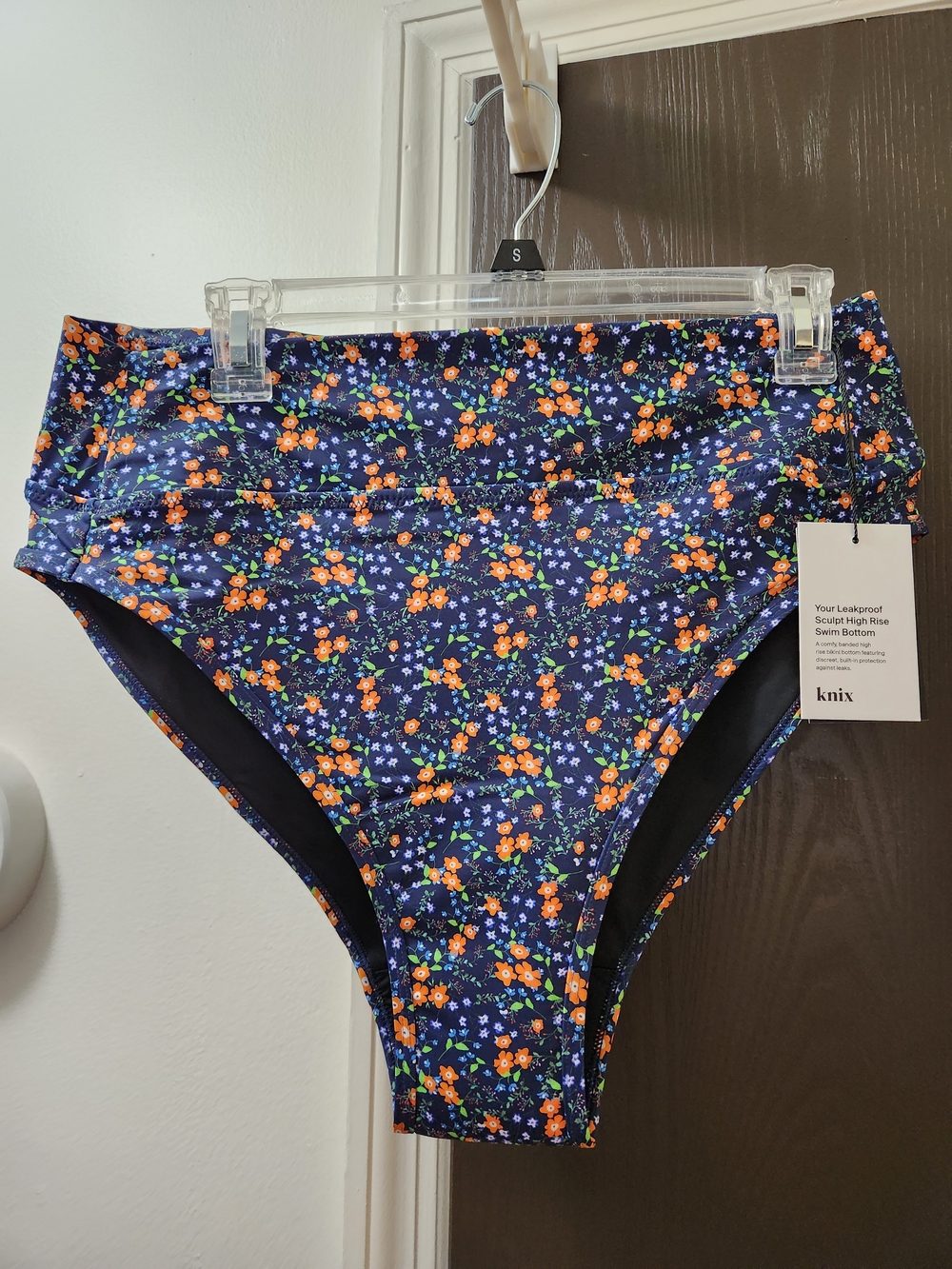 Knix Leakproof Sculpt High Rise Bikini Bottom With Floral Print